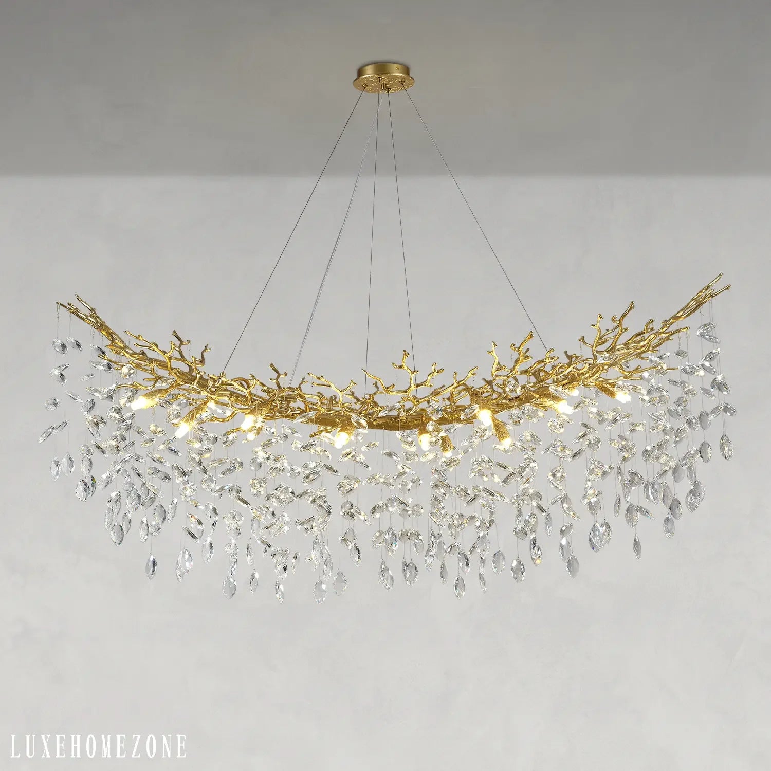 Solara Rectangular Tree Branch Chandelier 55" 72" Tree Branch