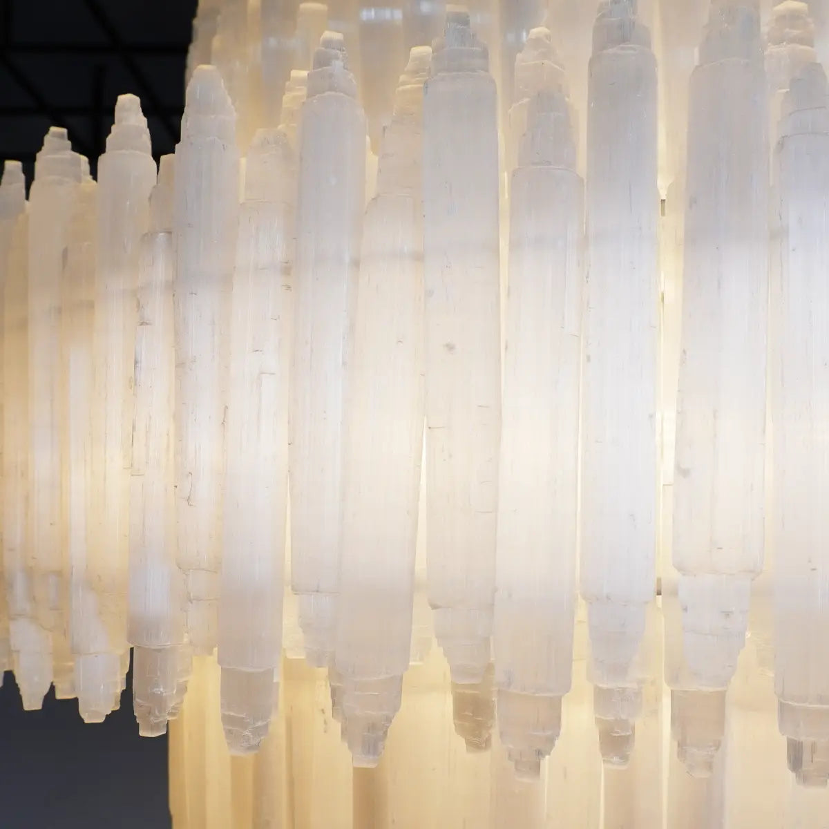 Art Selenite Layer Round Chandelier - Chandelier, Living Room, Selenite Series- Chandelier1-Luxehomezone