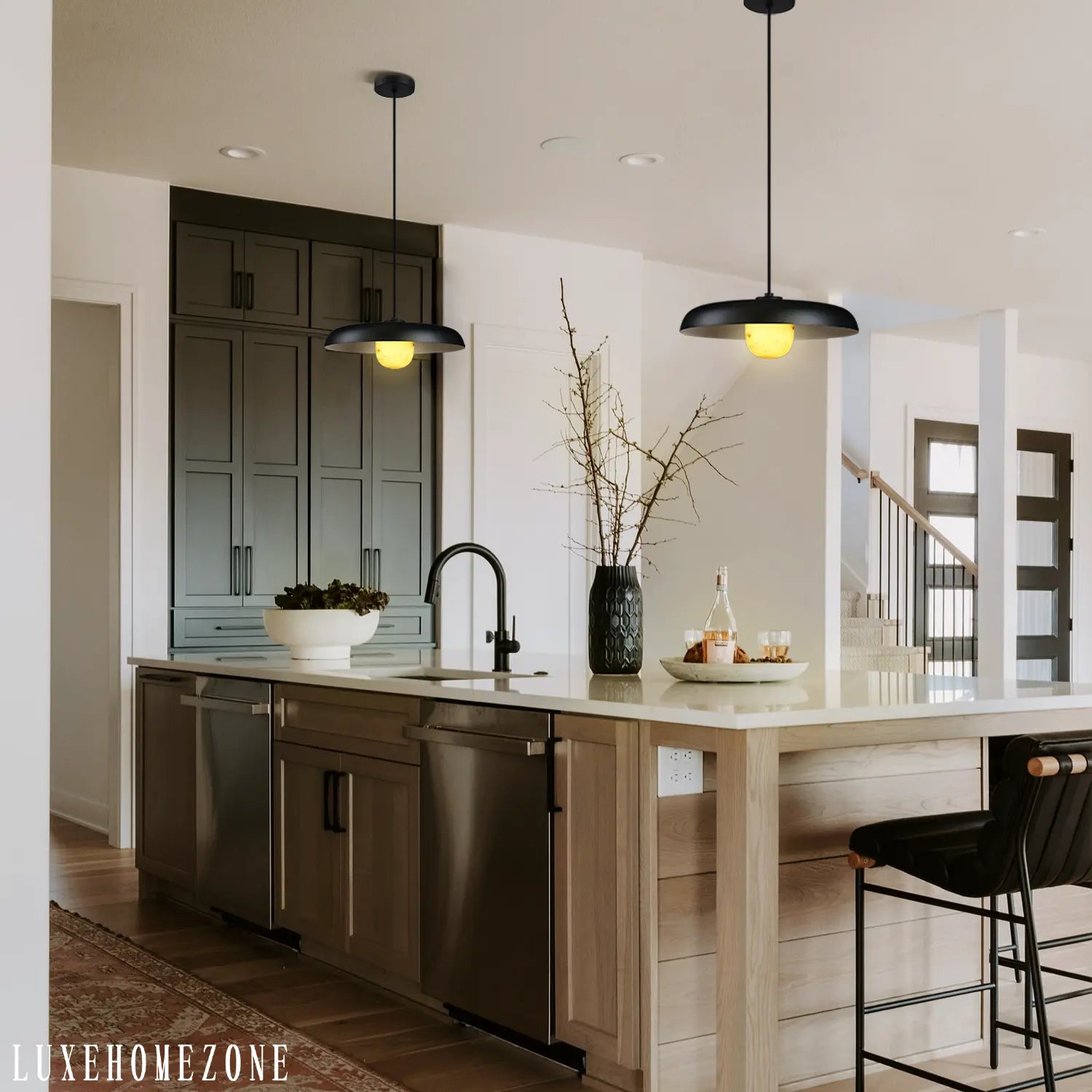 Alabaster Industrial Pendant Lights Kitchen Island