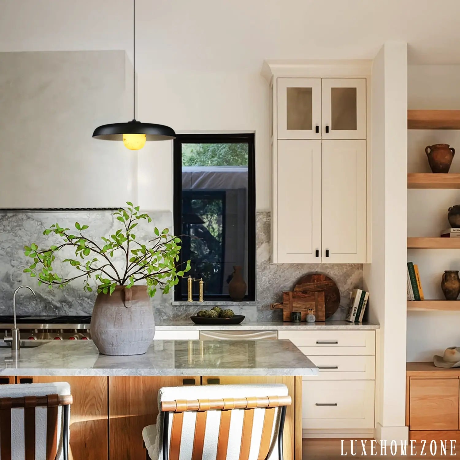 Alabaster Industrial Pendant Lights Kitchen Island