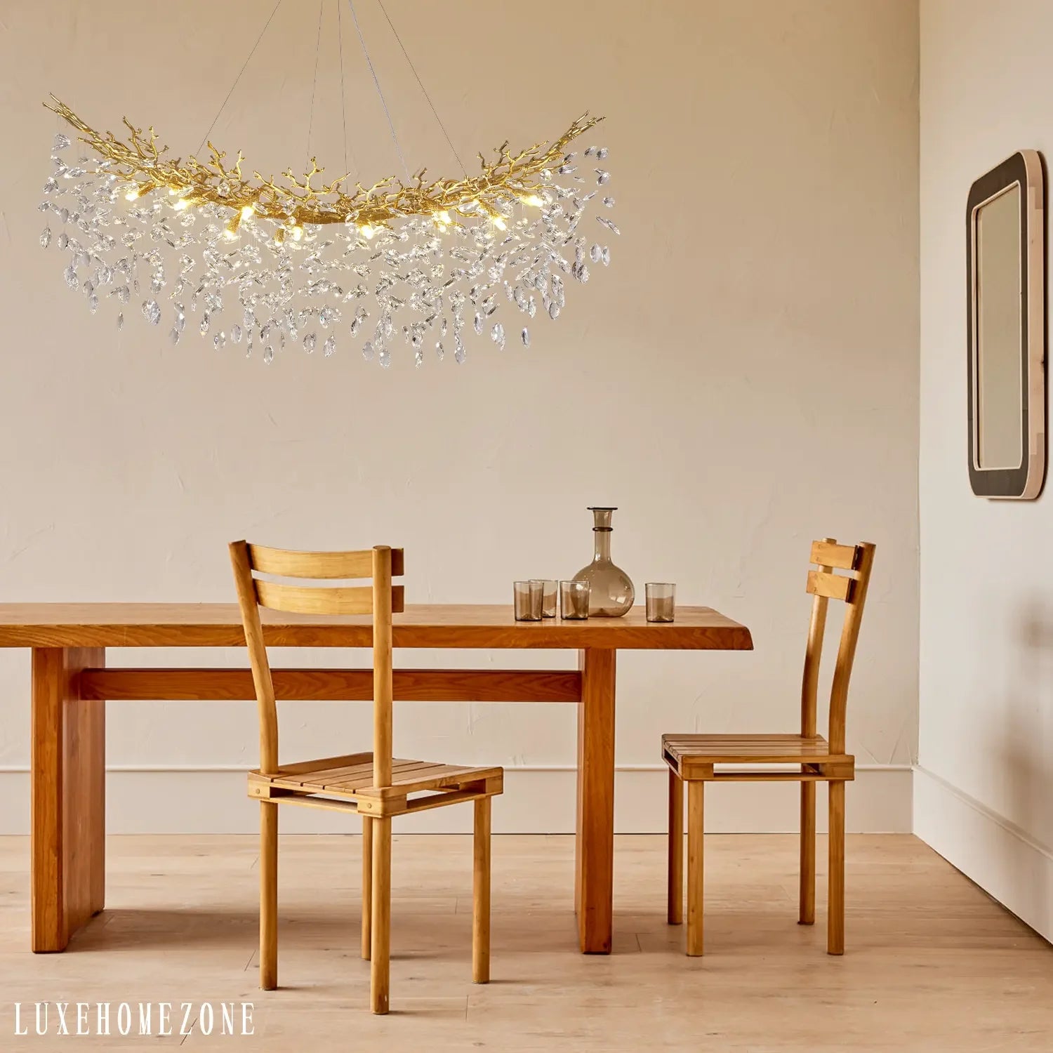 Solara Rectangular Tree Branch Chandelier 55" 72" Tree Branch