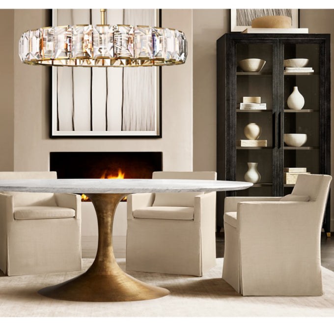 Aero Stone Oval Dining Table