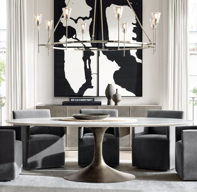 Aero Stone Oval Dining Table