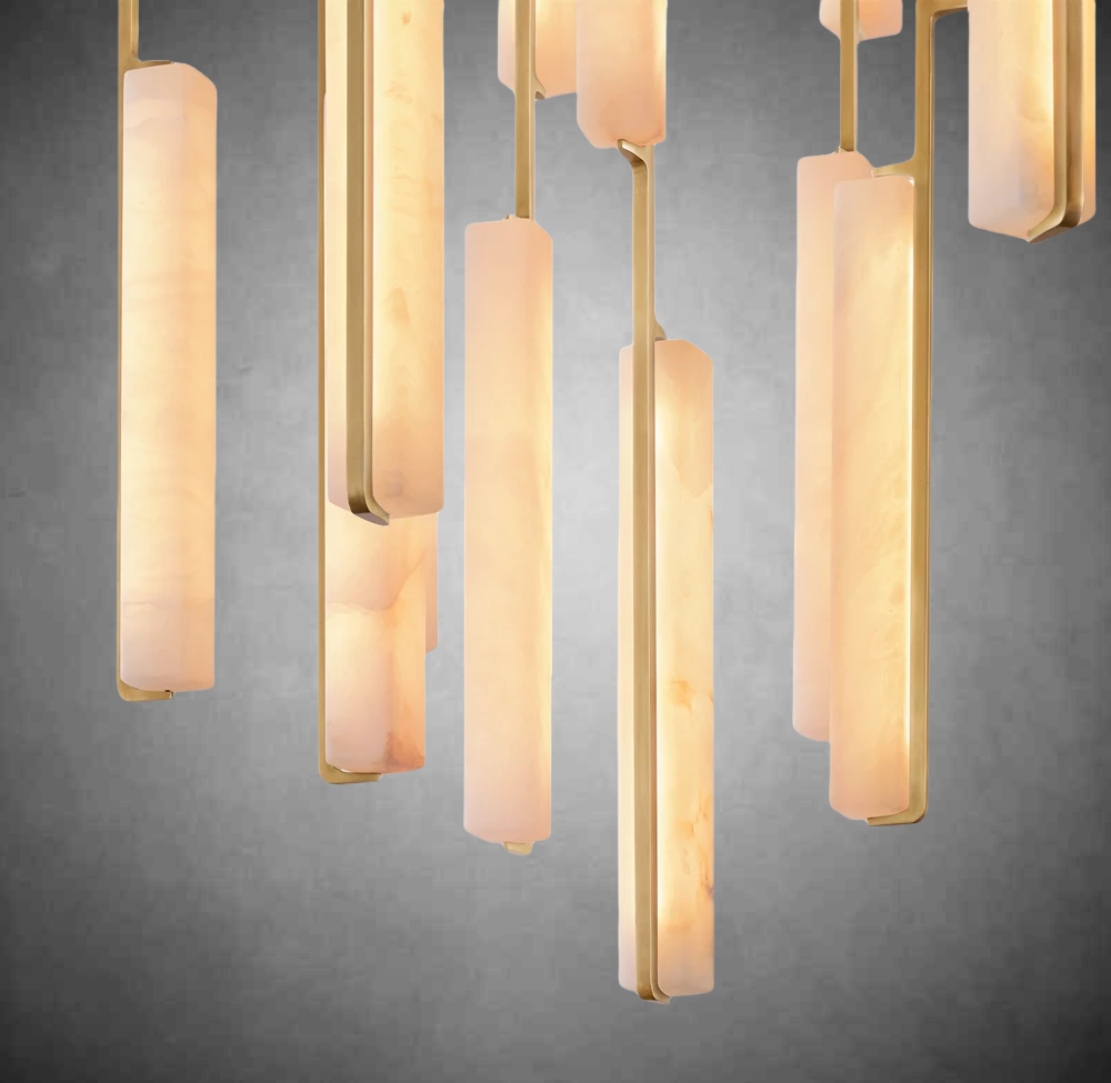 Auduben Alabaster Round Chandelier