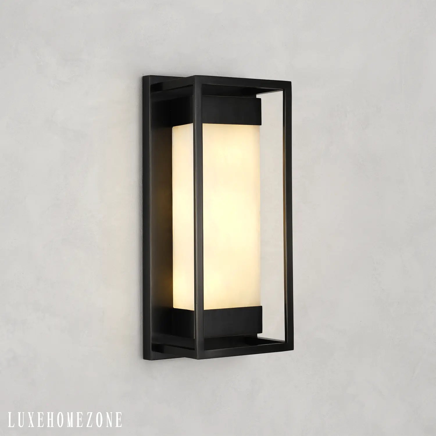 Maurizio Alabaster Square-Shaped Wall Sconces