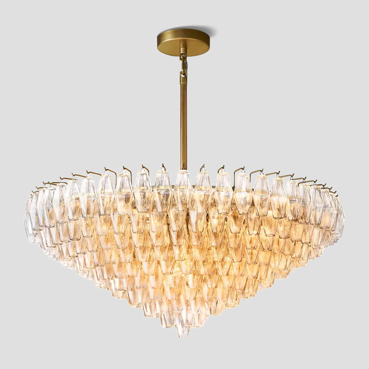 Chara Glass Tiered Round Chandelier 47"
