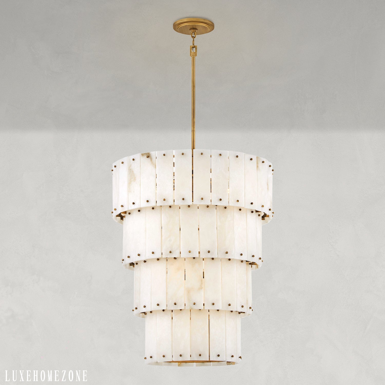 Rancho Alabaster 4-Tier Round Chandelier 24"