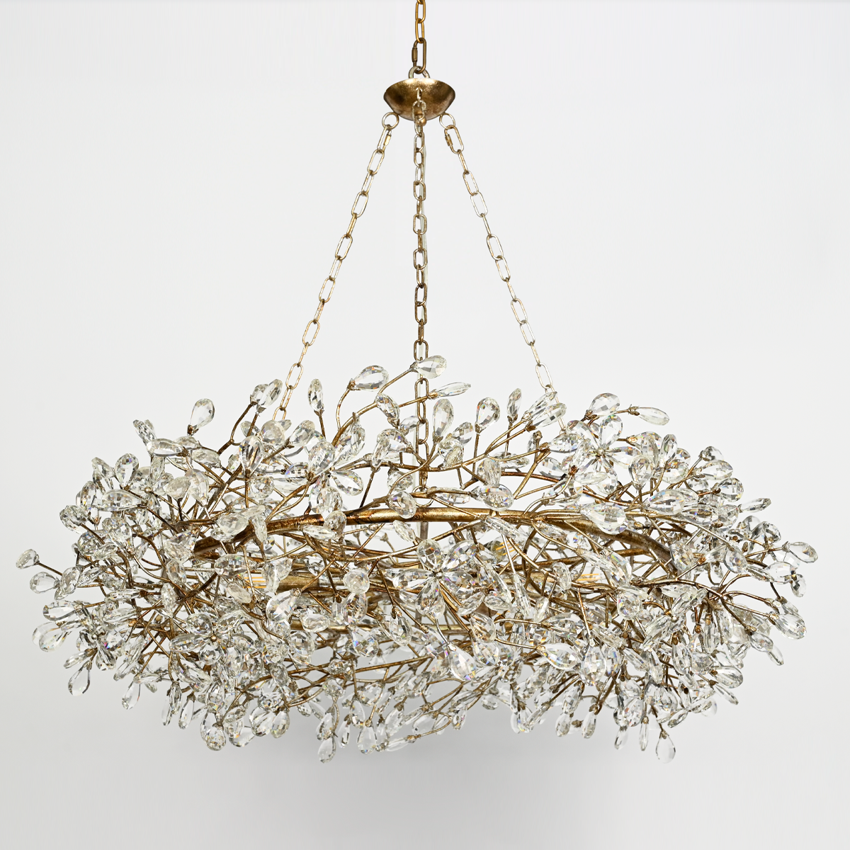Crystal Flowers Fiore Crown Chandelier - All Products, Bedroom, Best Sellers, Branch, Chandelier, Dinner Room, Fiore Series, Kitchen- Chandelier1-Luxehomezone