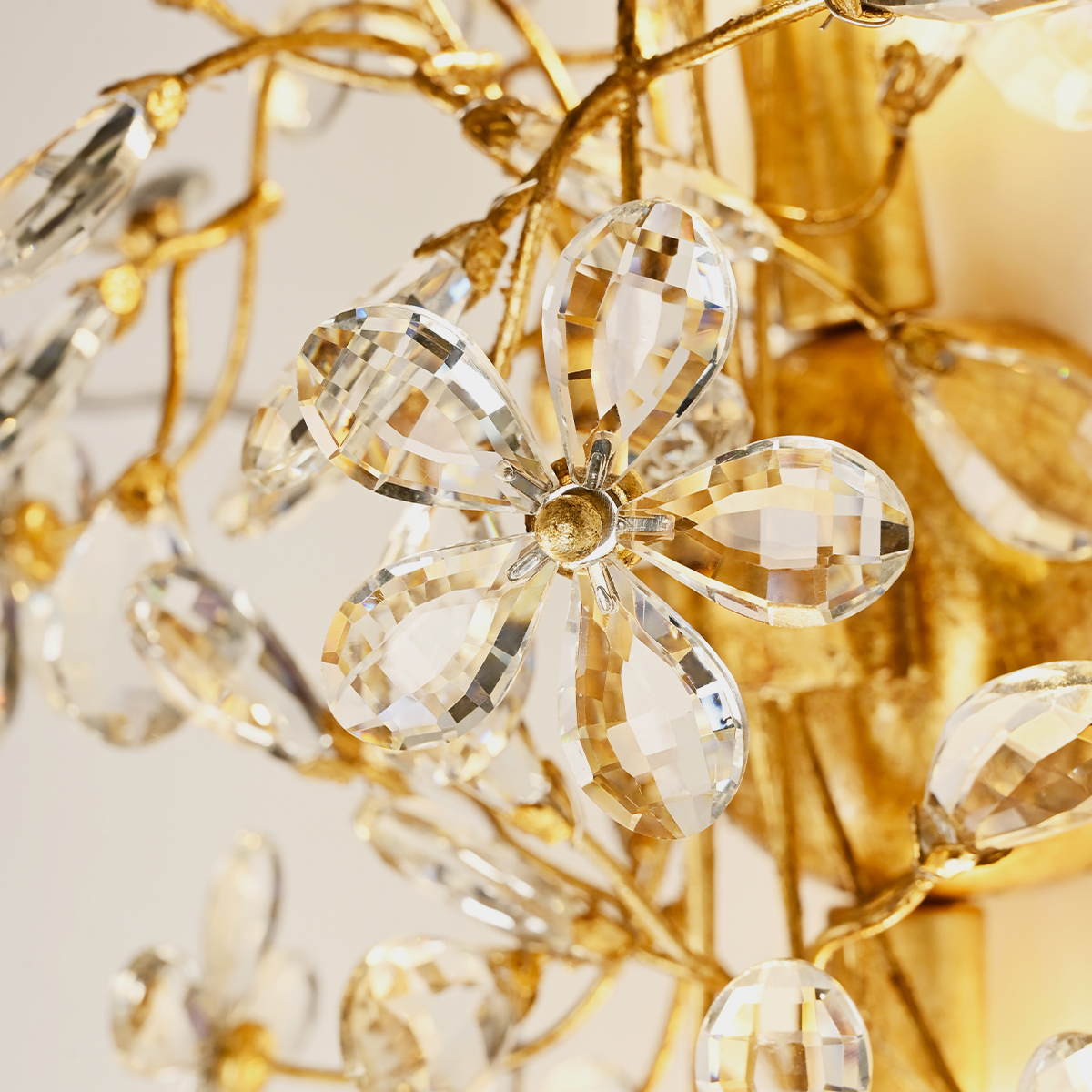 Crystal Flowers Fiore 2-Light Wall Sconce - All Products, Bedroom, Branch, Crystal, Dinner Room, Fiore Series, Ins Review, Wall Sconce- Wall Sconce1-Luxehomezone