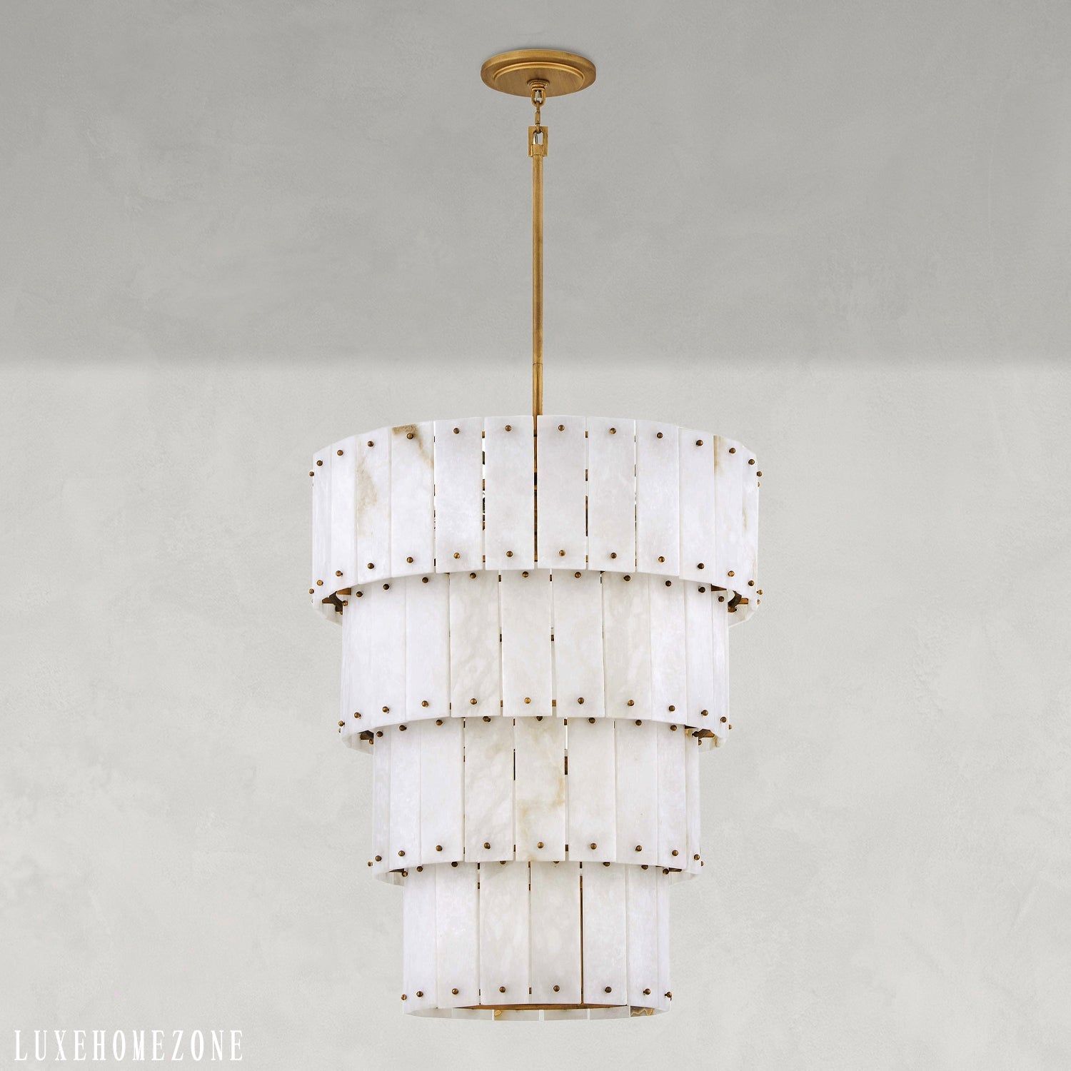 Rancho Alabaster 4-Tier Round Chandelier 24"