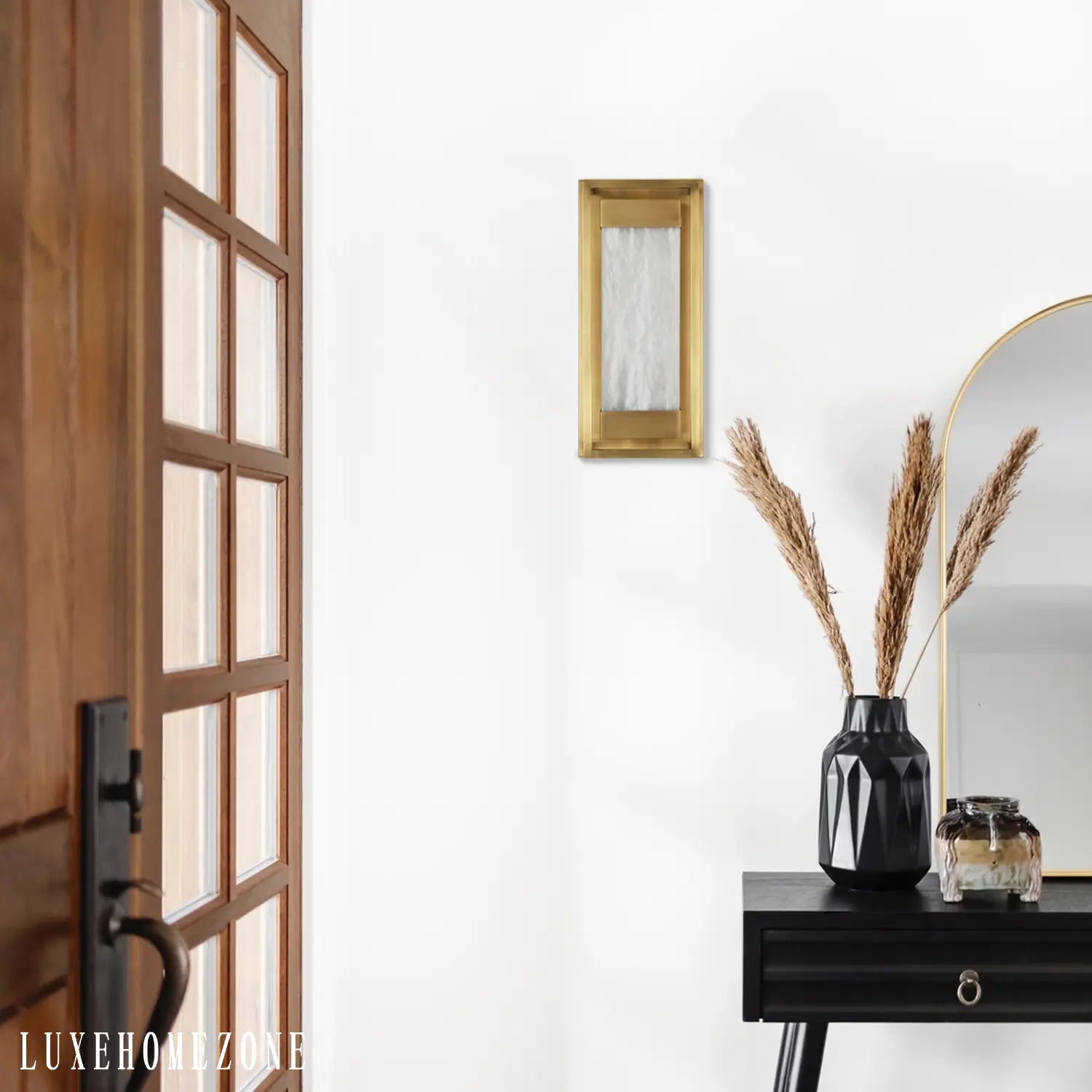 Maurizio Alabaster Square-Shaped Wall Sconces