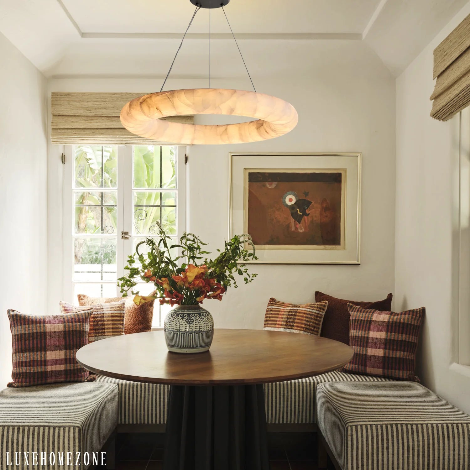Lisse Alabaster Round Chandelier 30" 40" 60"