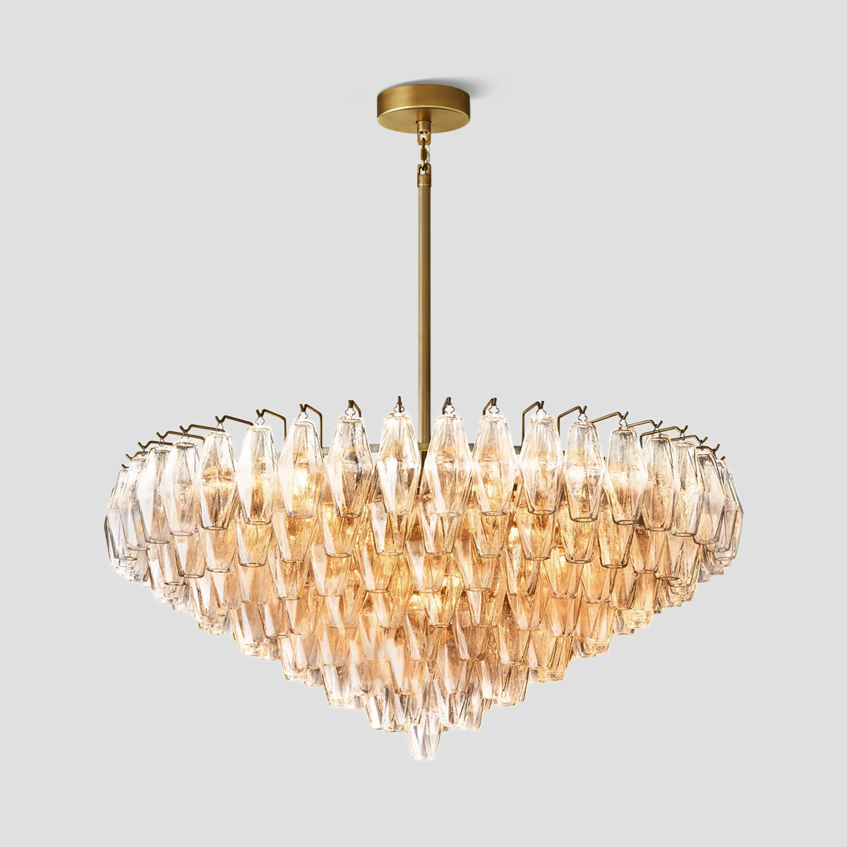 Chara Glass Tiered Round Chandelier 37"