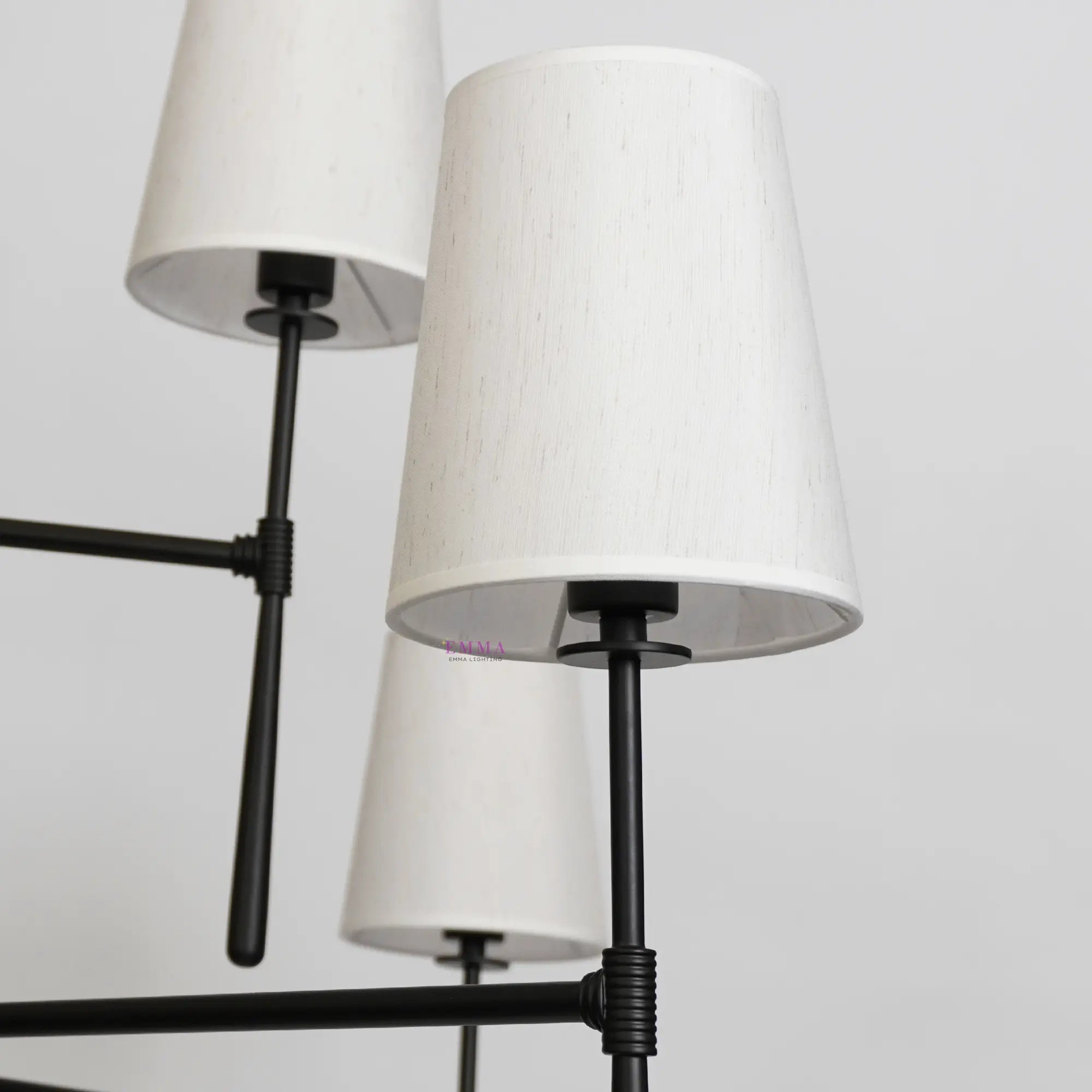 Art Fabric Lamp Shade Rhode 2-Tier Round Chandelier 48" - Best Sellers, Chandelier, Rhode Series- Chandelier1-Luxehomezone