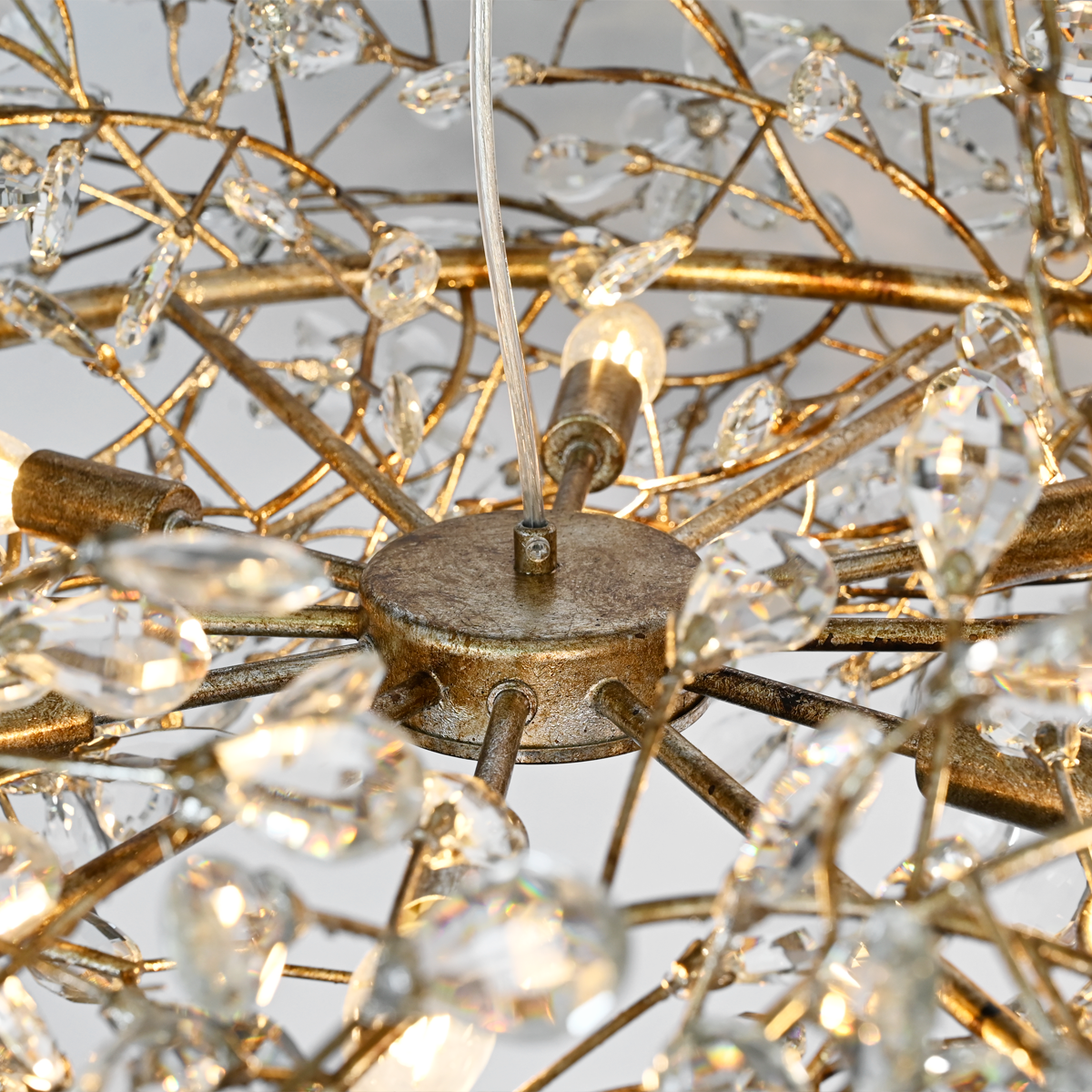 Crystal Flowers Fiore Crown Chandelier - All Products, Bedroom, Best Sellers, Branch, Chandelier, Dinner Room, Fiore Series, Kitchen- Chandelier1-Luxehomezone