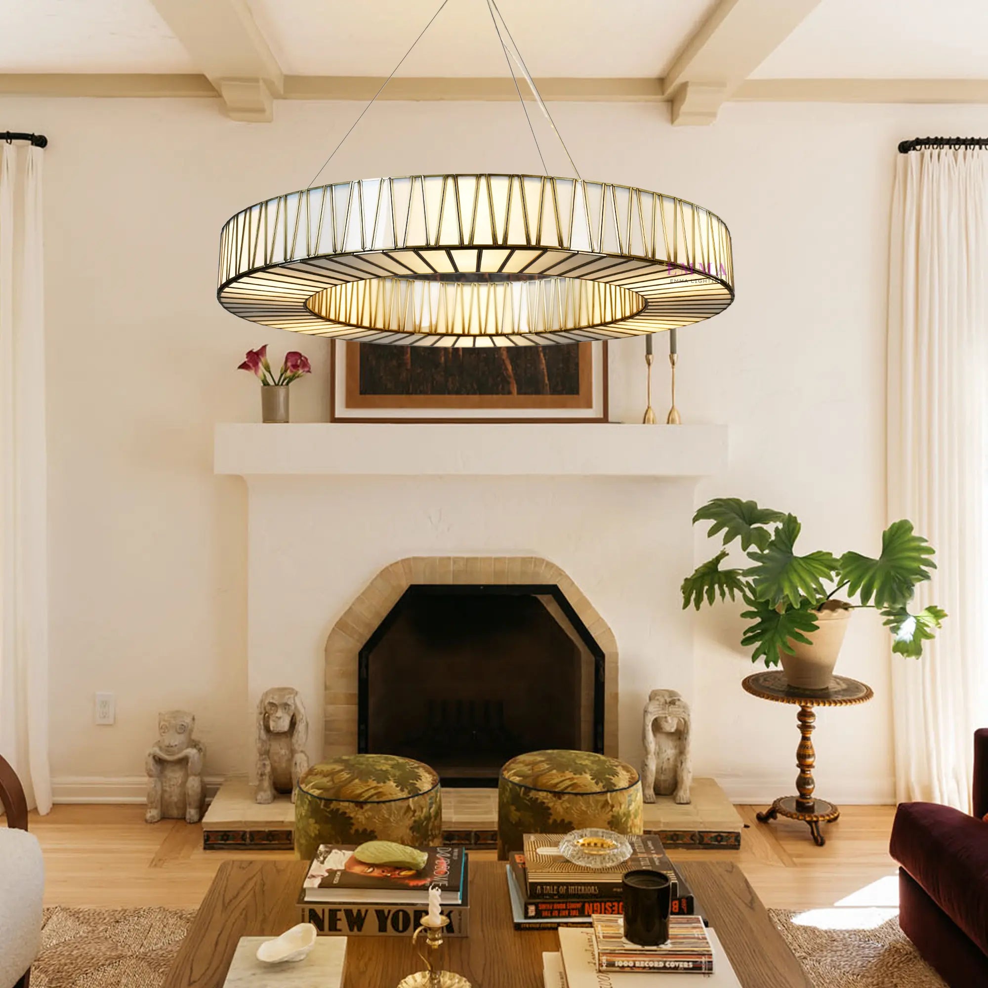 Art Glass Jeunet Round Chandelier - Chandelier, Dinner Room, Glass, Jeunet Series, Living Room- Chandelier1-Luxehomezone