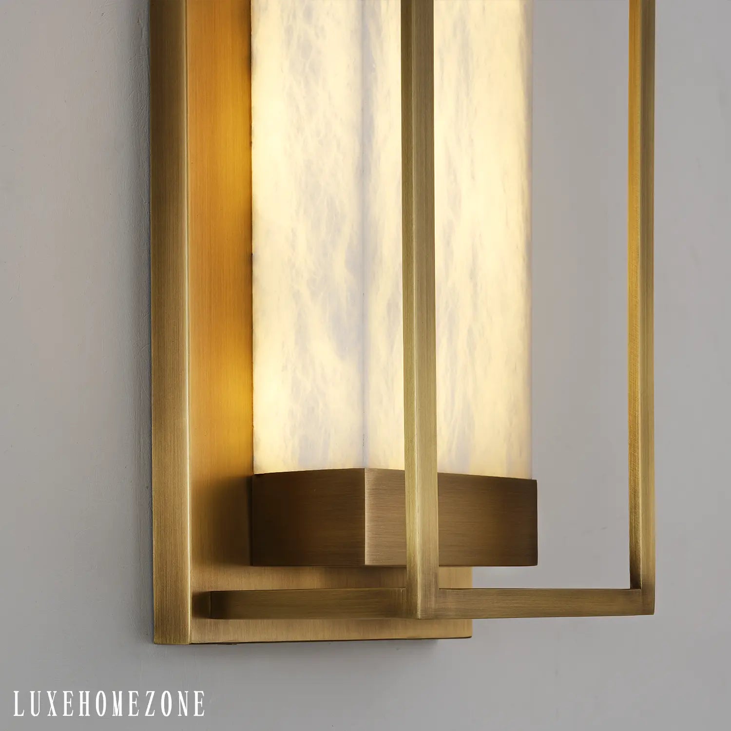 Maurizio Alabaster Square-Shaped Wall Sconces