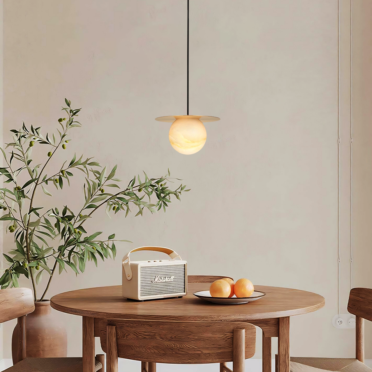 Borra Alabaster Pendant Light - Alabaster, Alabaster Pendant, Optimized-1-Luxehomezone