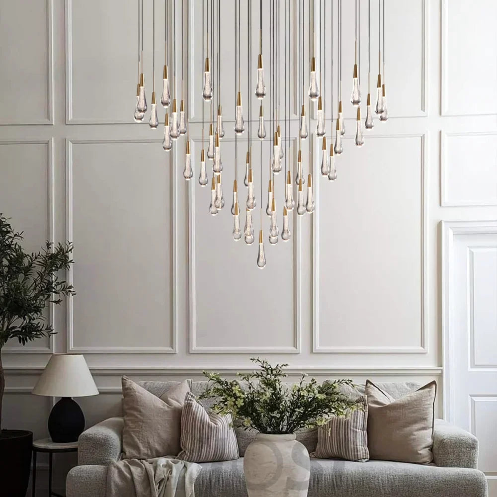 Solitaire Round Chandelier 58"D - Chandeliers- Chandeliers1-Luxehomezone