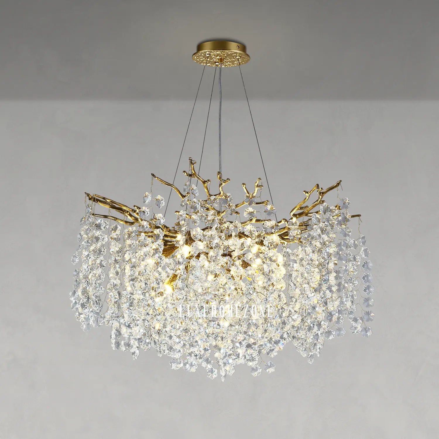 Solara Round Tree Branch Chandelier 30" 40" 55" Tree Branch