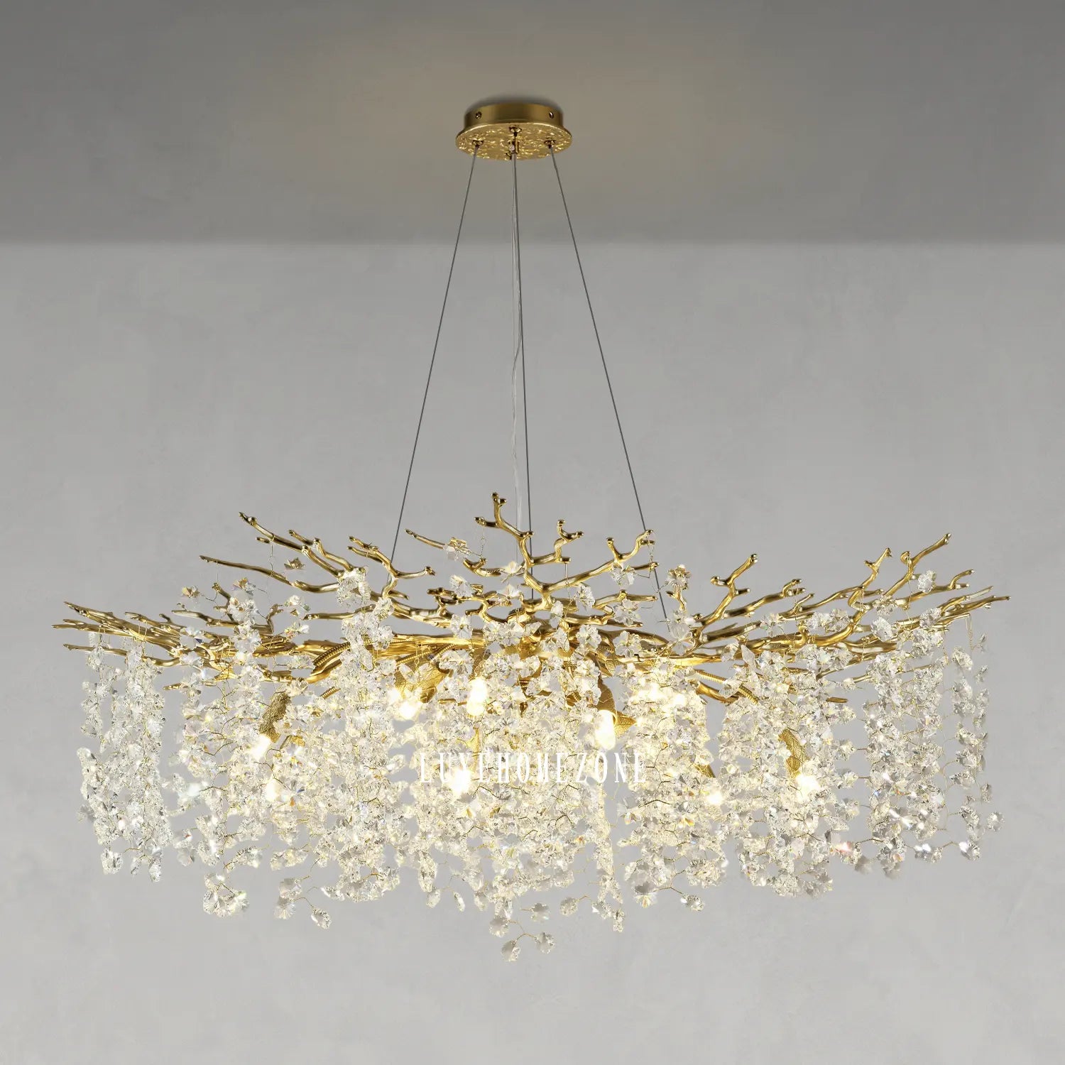 Solara Round Tree Branch Chandelier 30" 40" 55" Tree Branch