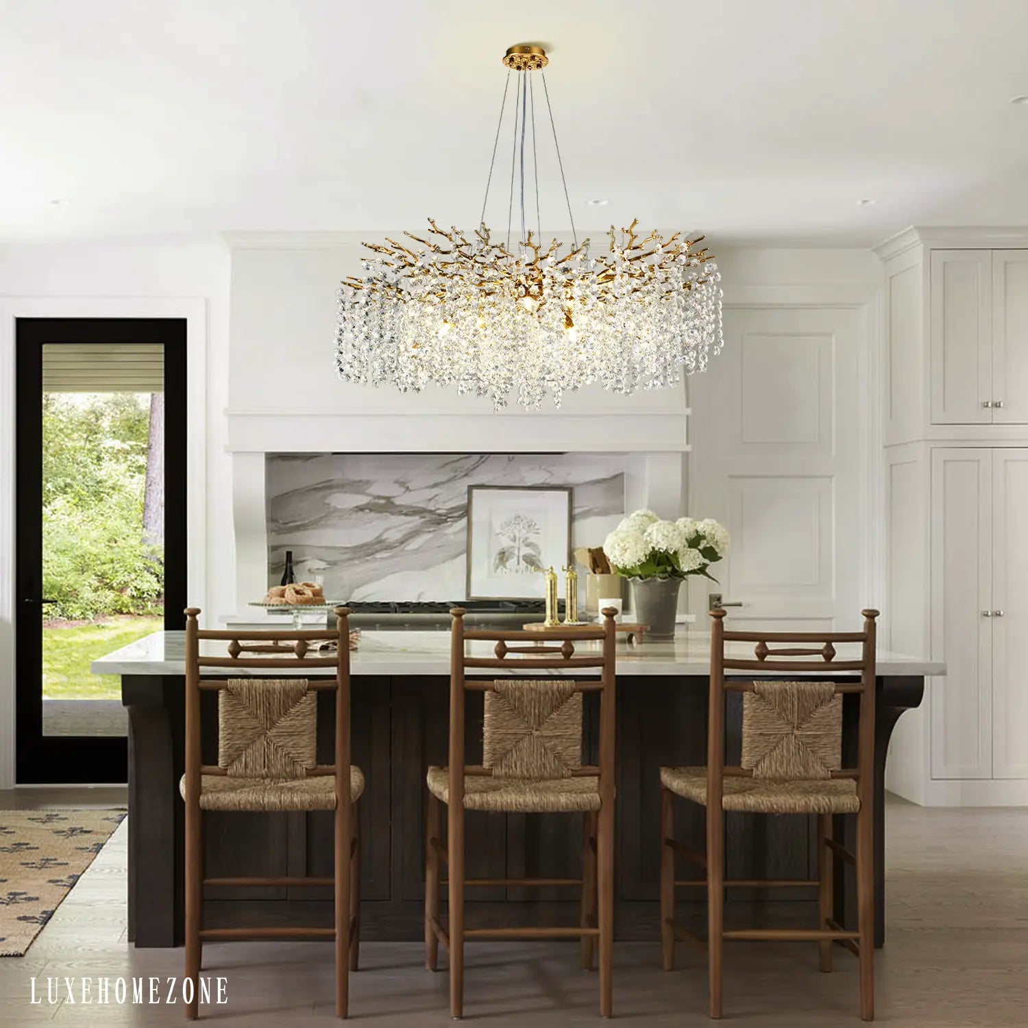 Solara Round Tree Branch Chandelier 30" 40" 55" Tree Branch