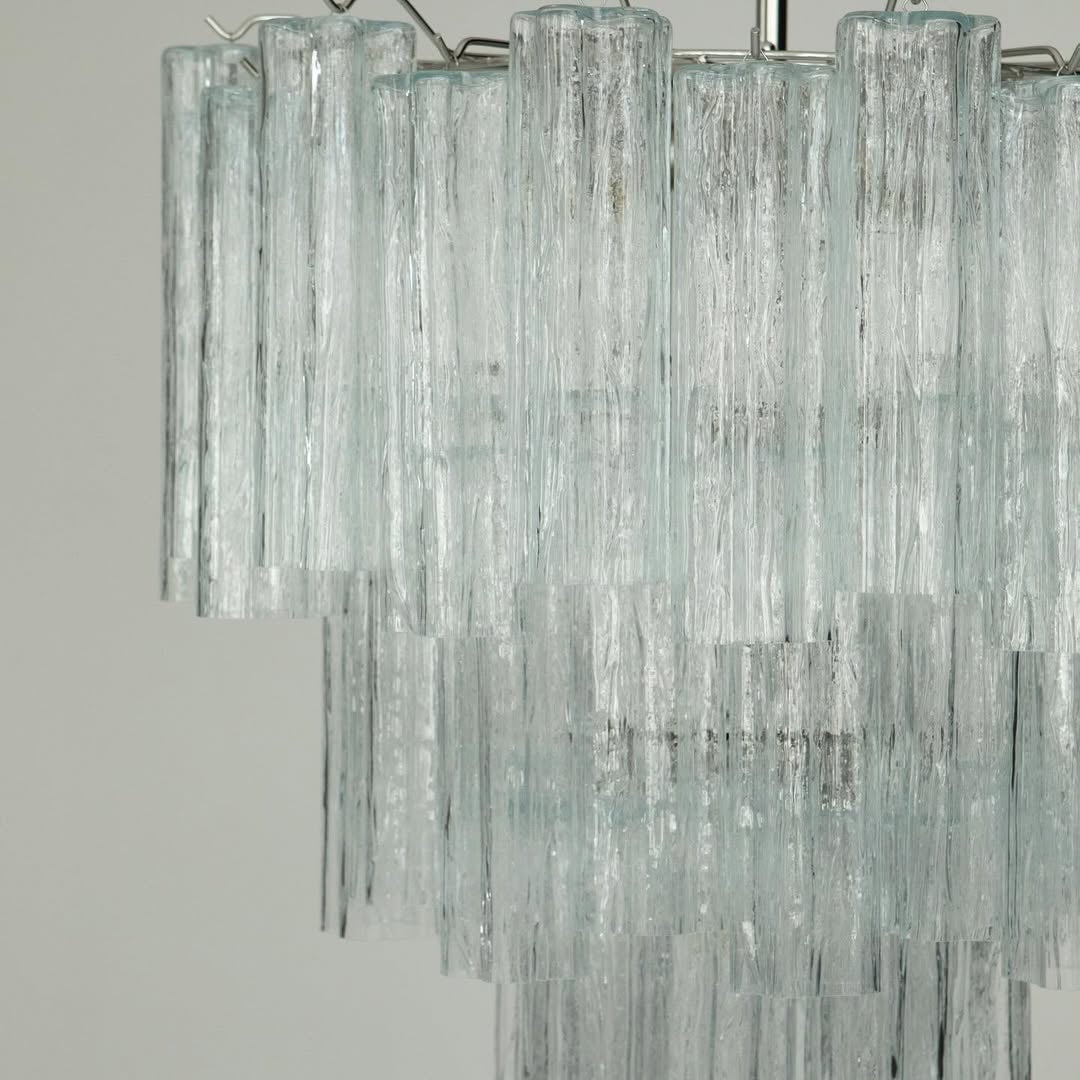 Tronchi Murano Chandelier – 52 tubes – Opal