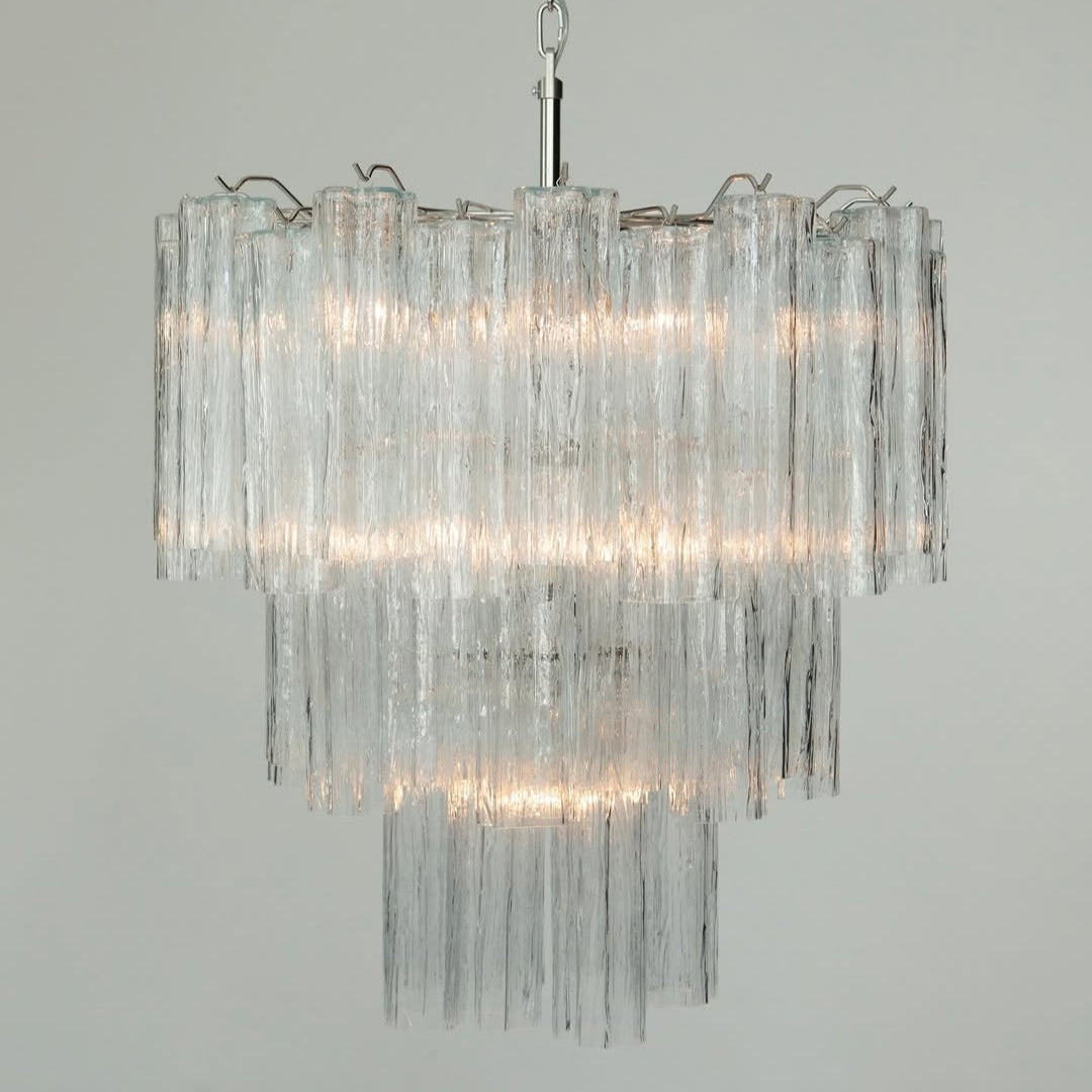 Tronchi Murano Chandelier – 52 tubes – Opal