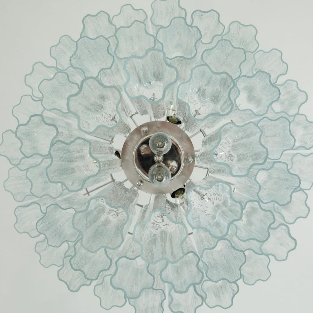 Tronchi Murano Chandelier – 52 tubes – Opal