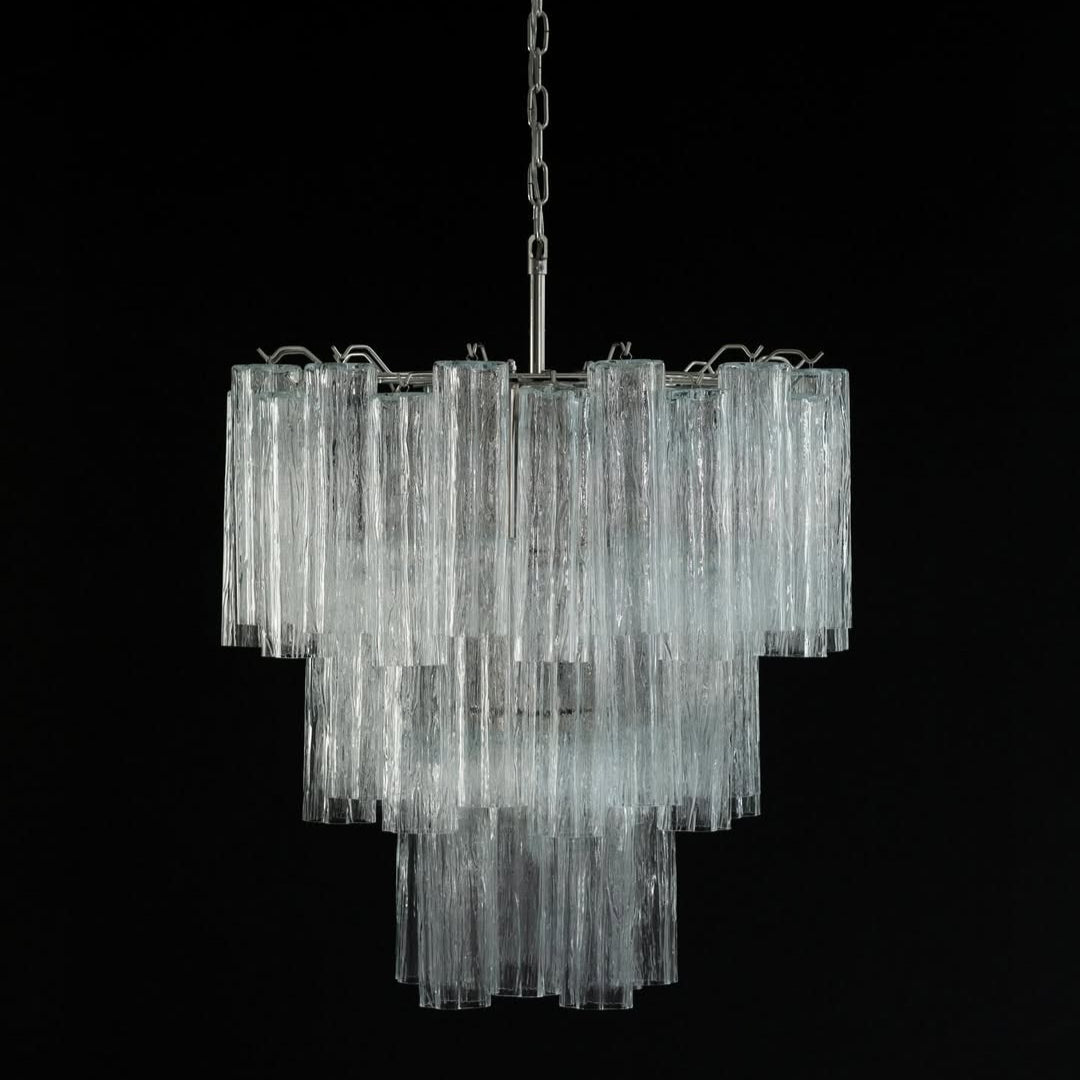 Tronchi Murano Chandelier – 52 tubes – Opal