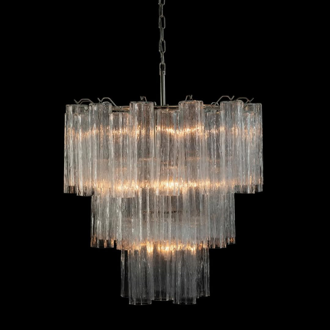 Tronchi Murano Chandelier – 52 tubes – Opal