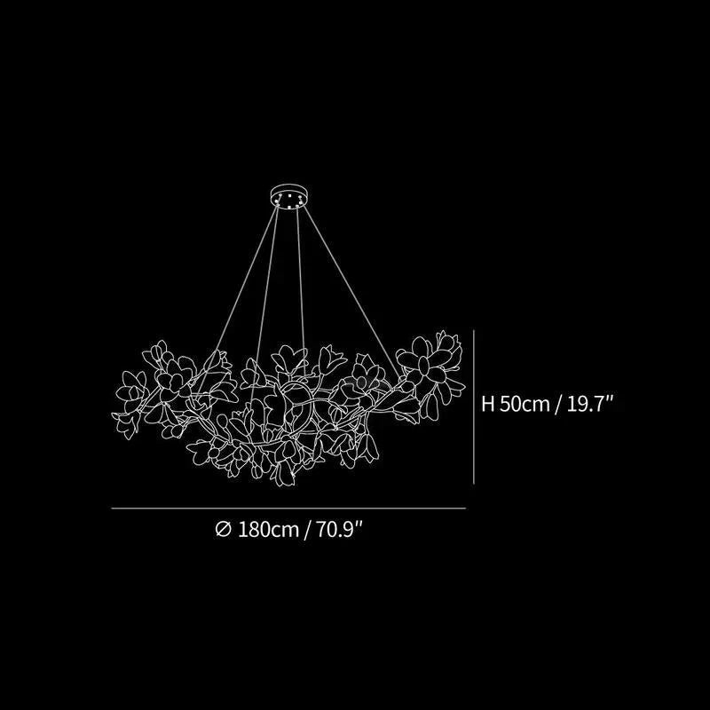 Circular Flower Blossom Chandelier