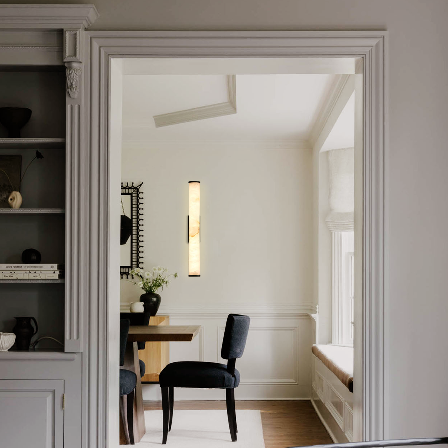 Callisto Wall Sconce Alabaster - Alabaster, Alabaster Wall Lamp-1-Luxehomezone