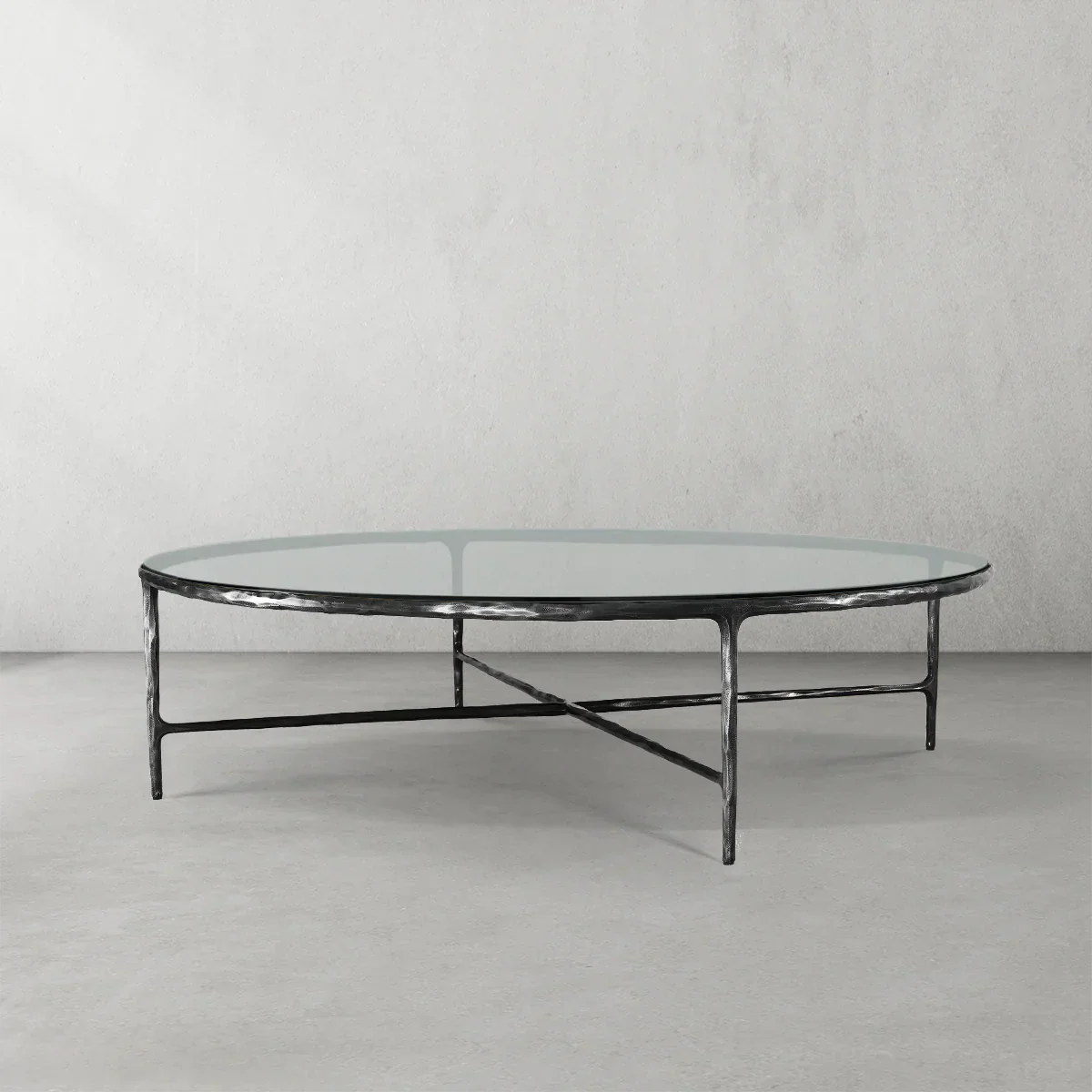 Thaddeus Glass Round Coffee Table 36" 55"