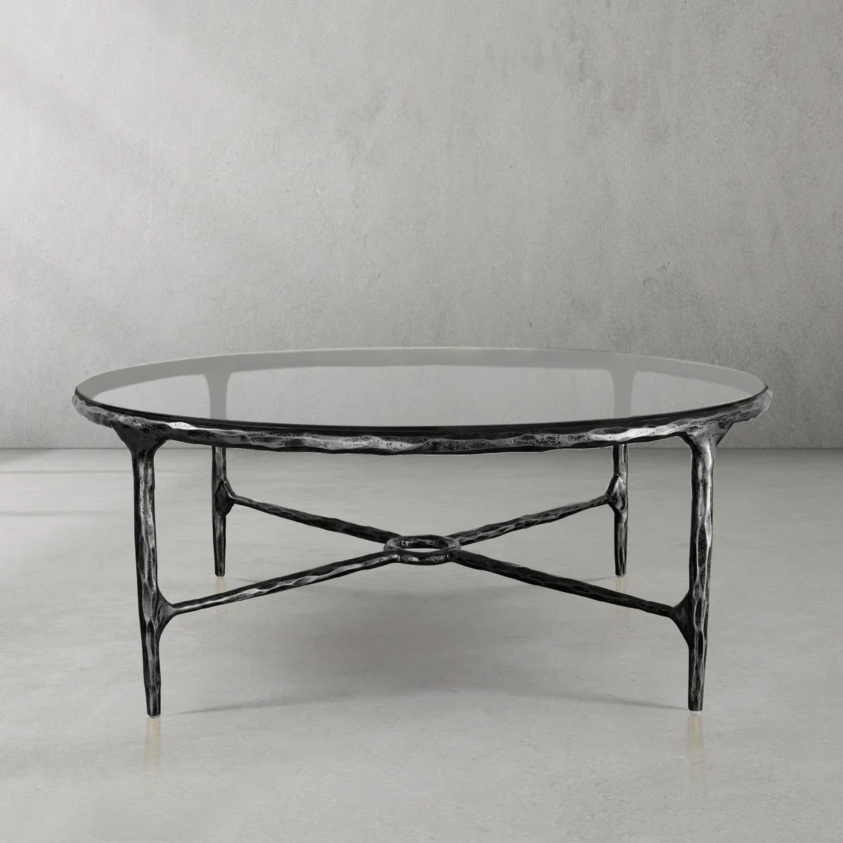 Thaddeus Glass Round Coffee Table 36" 55"