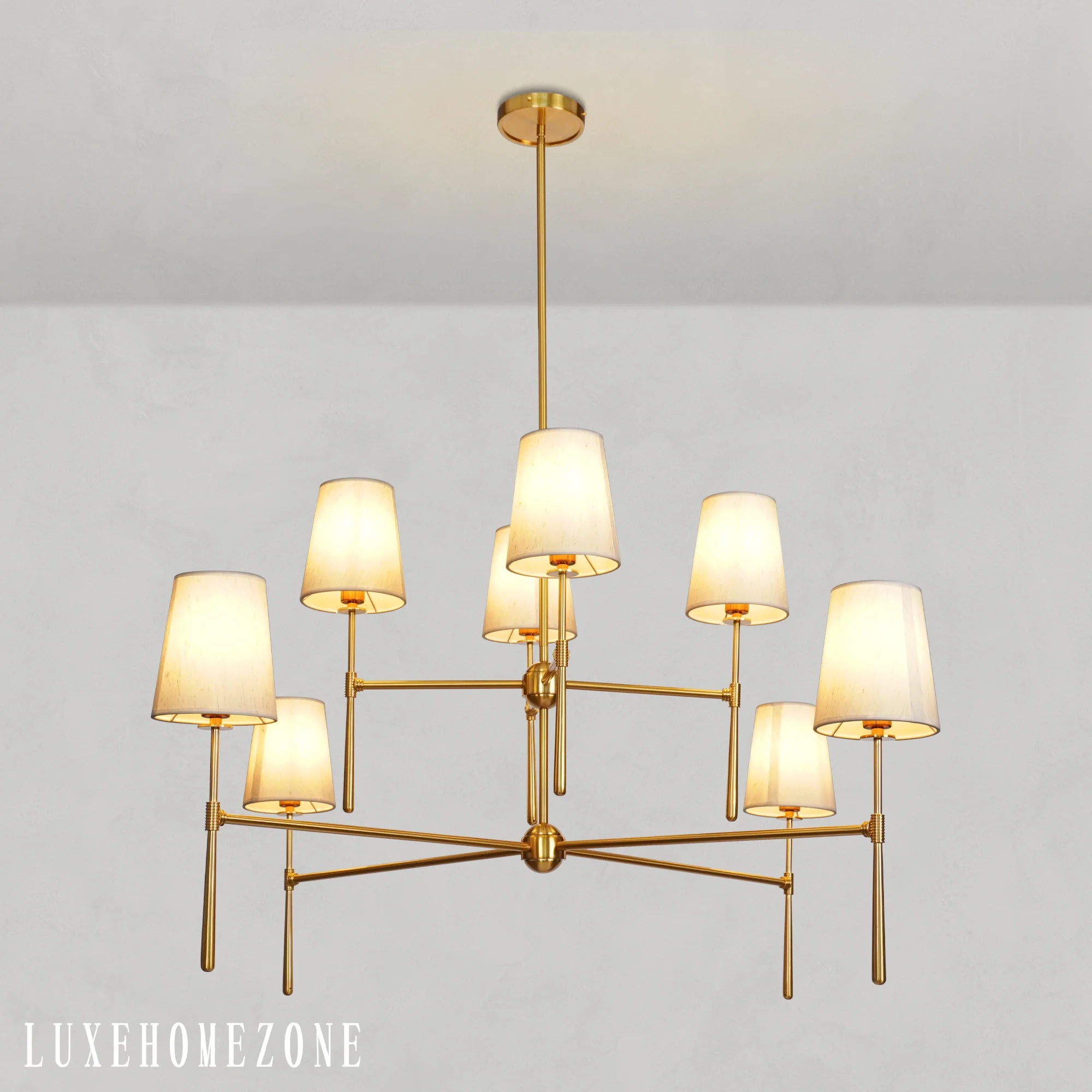 Rhodes 2-Tier Round Chandelier 48"