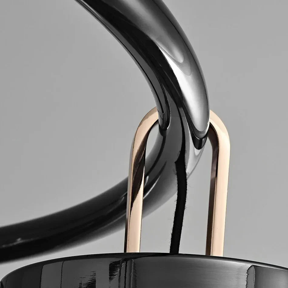 Pearl Black and Champagne Gold Illumination Pendant Fixture