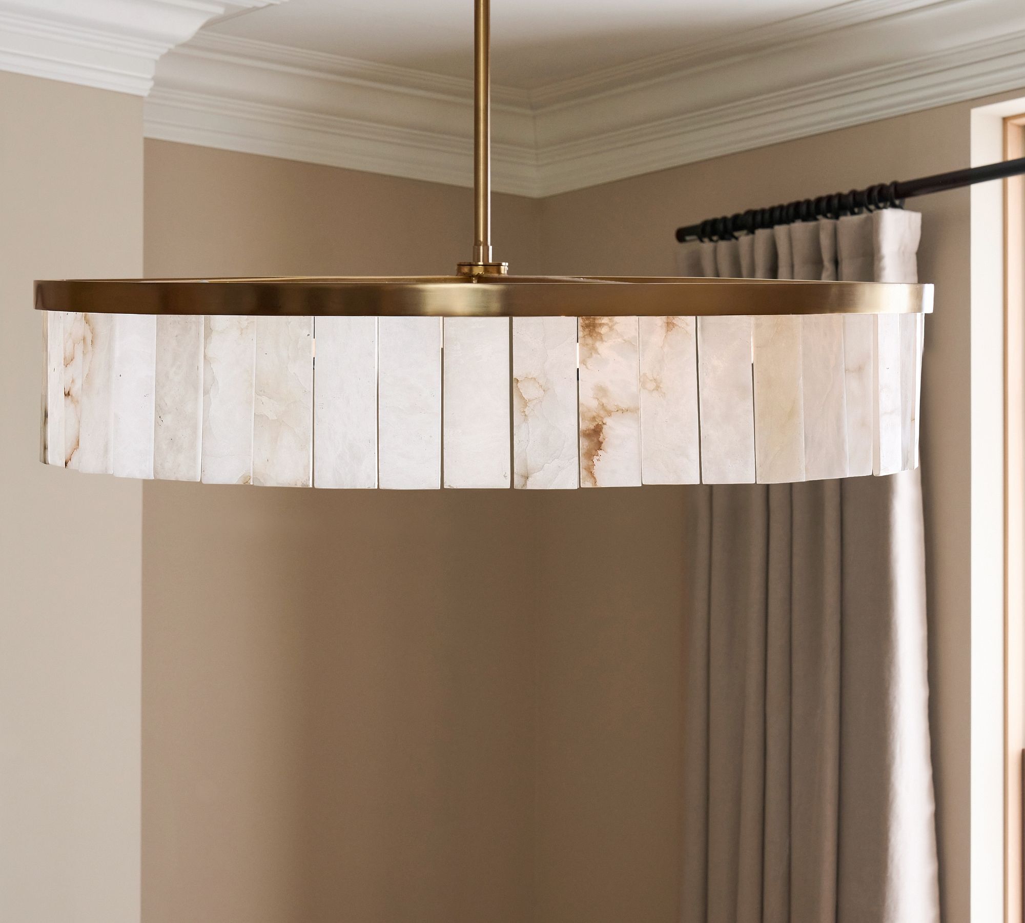 Windham Alabaster Round Chandelier 42"