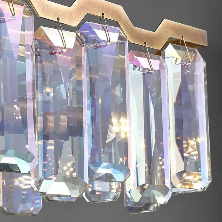 Colorful Crystal Accent Linear Chandelier