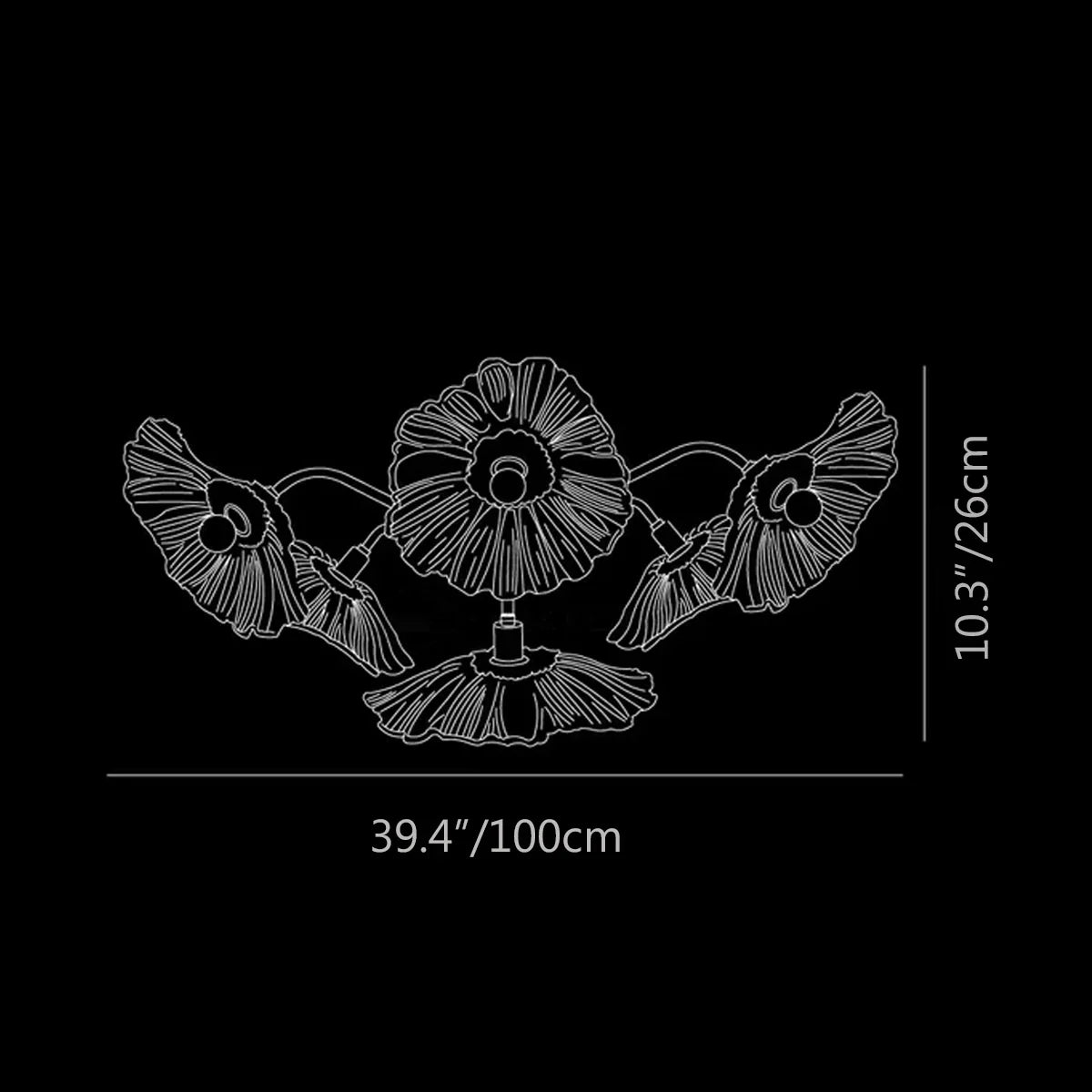 Lotus Leaf Glass Ceiling Lamp ∅ 31.5″/39.4''
