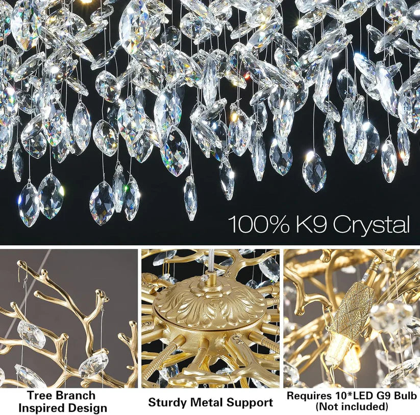 Solara Round Tree Branch Chandelier 48"